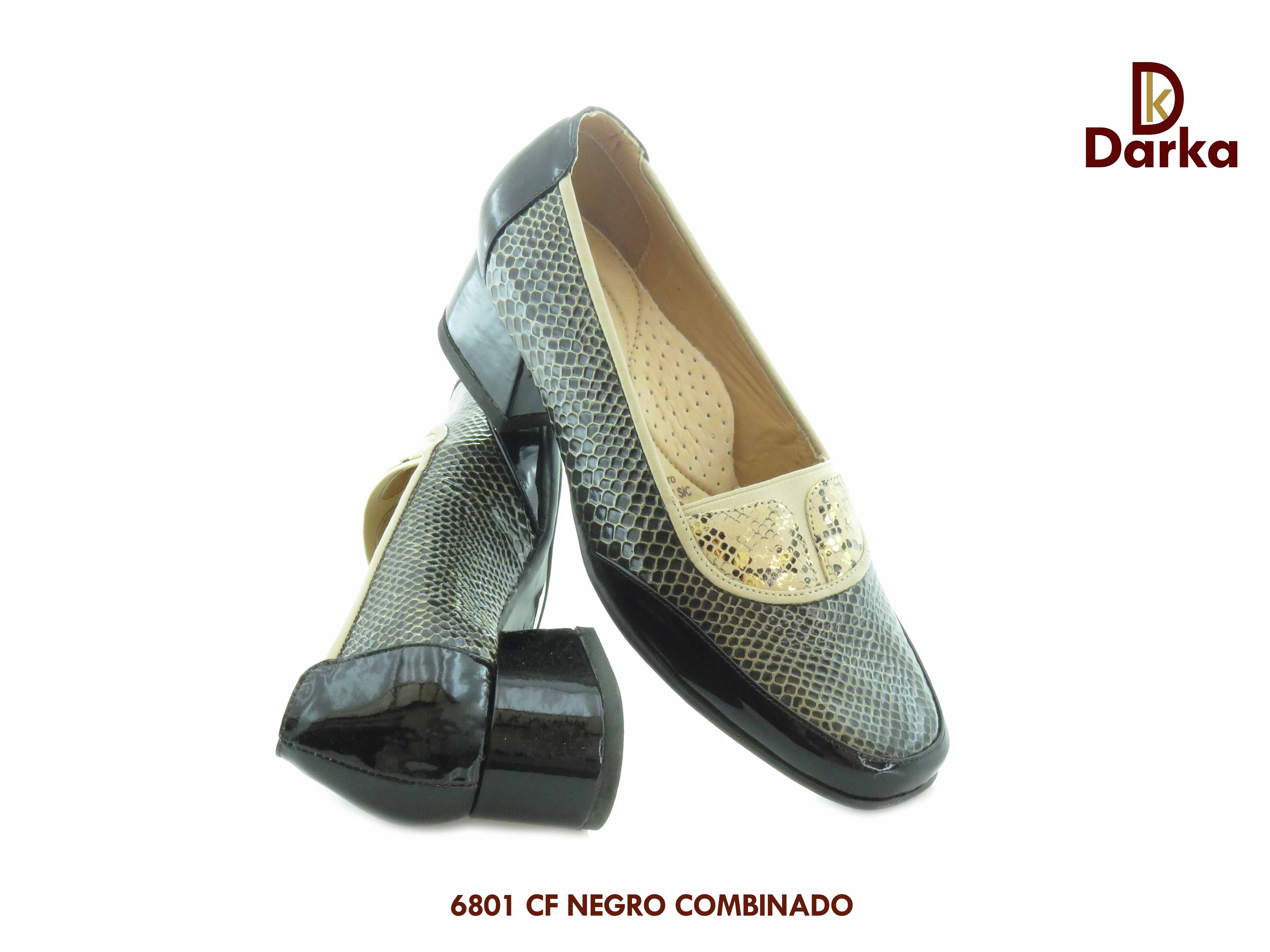 6801 CF CLC NEGRO COMBINADO  Mocasin